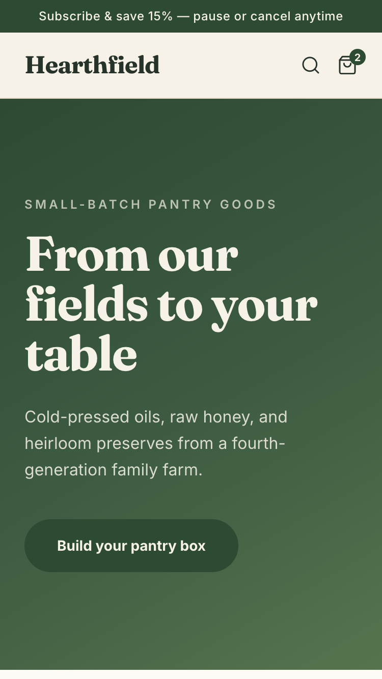 Grove theme on mobile